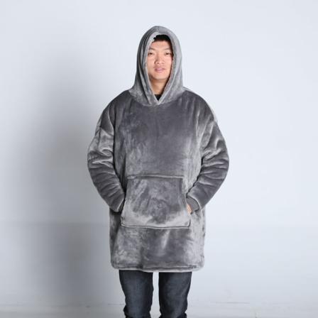 Unisex Fleece Oversized hættetrøje Ultra blødt hættetæppe Super So