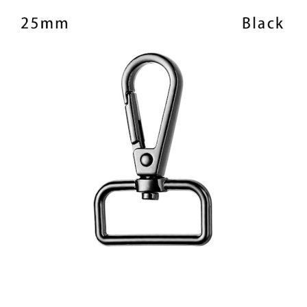 1st Väskor Rem Spännen Hummerlås SVART 25MM Black 25mm