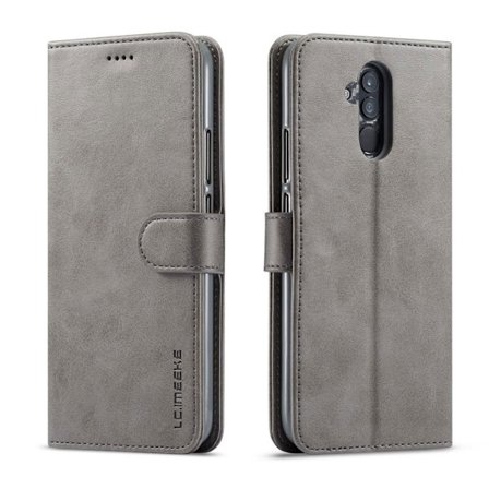 Huawei Mate 20 Lite LC.IMEEKE synteetti nahkainen lompakko suojakotelo - Harmaa