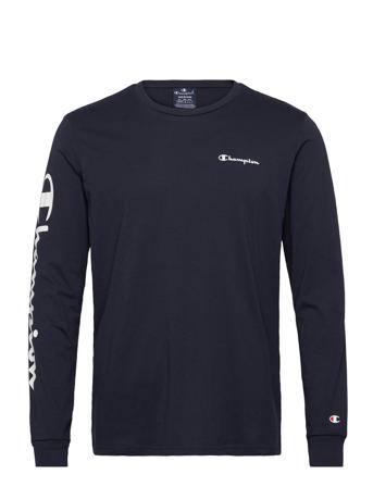 Crewneck Long Sleeve T-Shirt T-shirts Long-sleeved Navy Champion