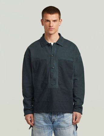 G-Star Washed Fabric Mix Loose Sw - Blue - S