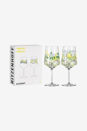 Ritzenhoff - Vinglas Sommertau 2-p italiensk Limoncello - Flerfarvet - Vinglas - Fra Homeroom
