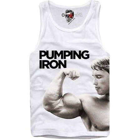 Linneskjorta Pumping Iron Arnold Schwarzenegger Gym Whey