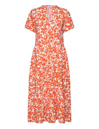 Edasz Ss Maxi Dress Orange Saint Tropez