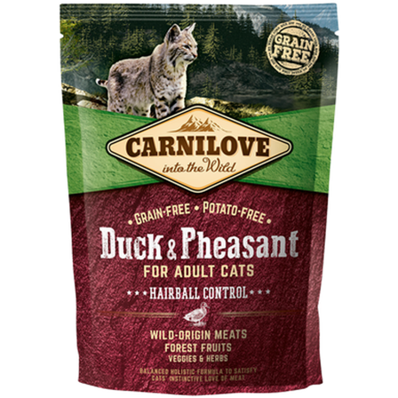 Carnilove - Katt Duck & Pheasant Hairball Control 2 kg - Katt - Kattefôr & kattemat - Tørrfôr for katt - ZOO.no