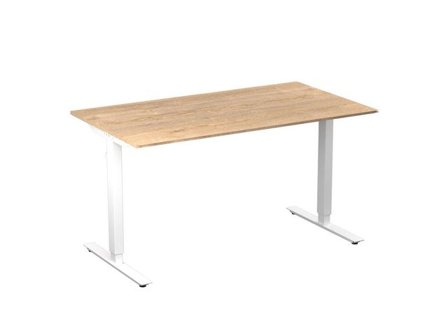 deNord Design Bord höj/sänk Basic 1400x800 ek/vit - Lyreco - Kontorsmöbler och inredning - Bord och hurtsar - Skrivbord - Höj/sänkbar
