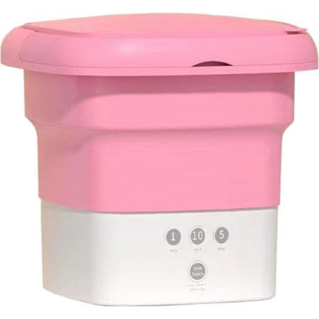 Bærbar Vaskemaskin Mini Sammenleggbar Vaskemaskin med Sentrifuge Tørrtrommel Lett Sammenleggbar Tønn - Perfekt for Camping, Reise, Leiligheter