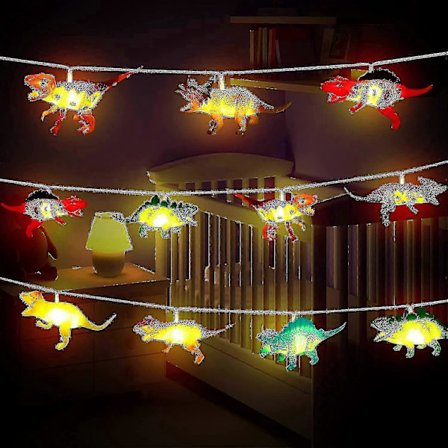 20 LED Dinosaur Slinga Ljus 3 m Dinosaurie Rumsinredning För Pojkar Dinosaurie Lampa