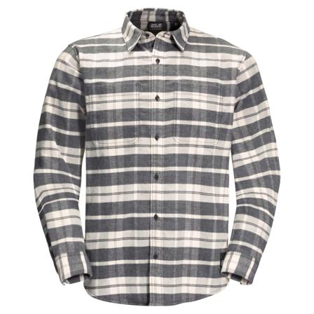 Jack Wolfskin Men's Nature Time Shirt Men long-sleeved shirts Grey L
