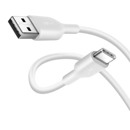 USB till USB-C-kabel - BELKIN - 2m - Ultra hållbar - Laddning och Synkronisering - Vit