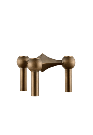 STOFF Nagel Candle Holder Ljuslyktor & ljushållare Brun h: 6,9 d: 10,2