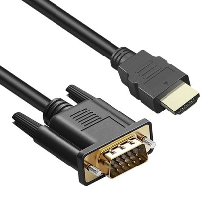 /Hc/1.8m HDMI till VGA Kabel - Adapter - 1080p Svart