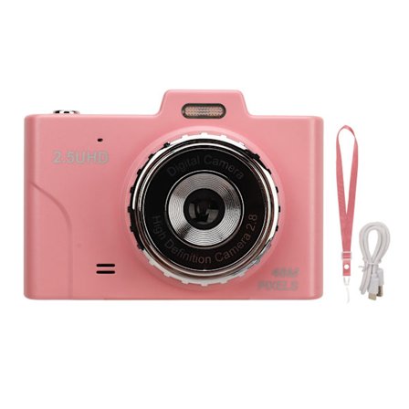 48MP HD-kamera 2,8 tum IPS-skärm Ögonvänlig Bärbar Digitalkamera Barn Digital CCD-kamera Rosa