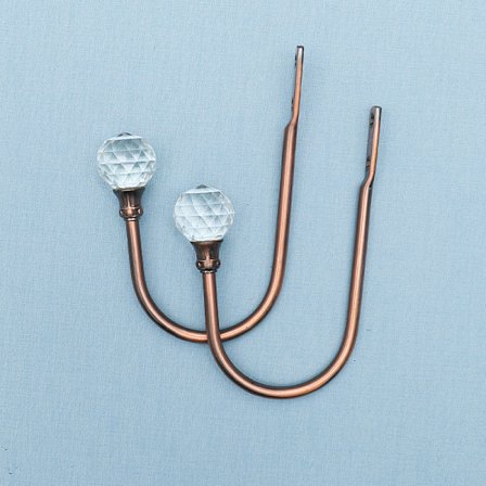 2 kpl Verhotarvikkeet Antiikki Punainen Metalli Kristalli Seinäverhokoukut