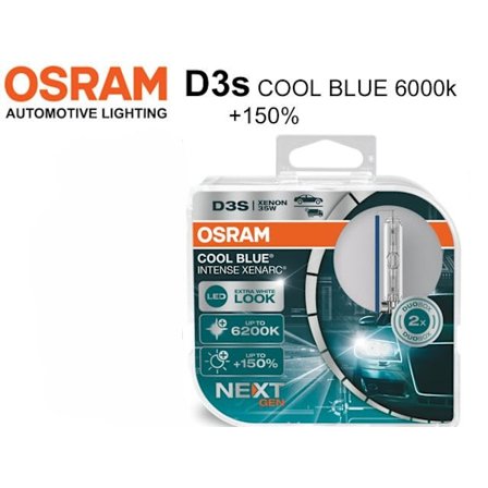 Osram D3S 35W 6000k Duo-box +150% COOL BLUE INTENCE xenon lampor