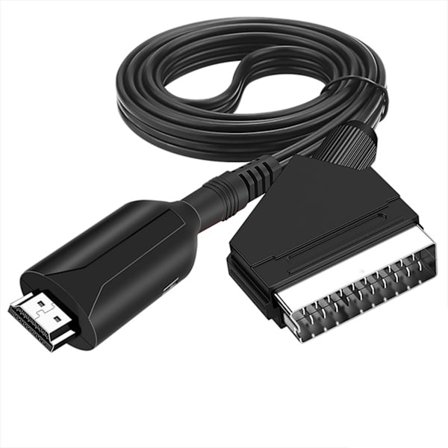 HDMI till SCART-kabel Portabel Högupplöst Multimediagränssnitt SCART-adapter Direktanslutningskonverteringskabel