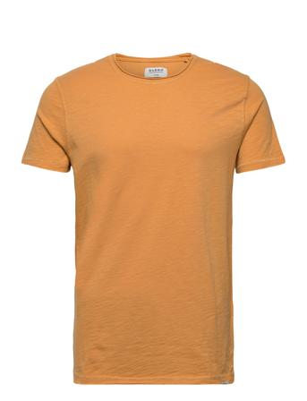 Konrad Slub S/S Tee T-shirts Short-sleeved Gul Gabba*Betinget Tilbud