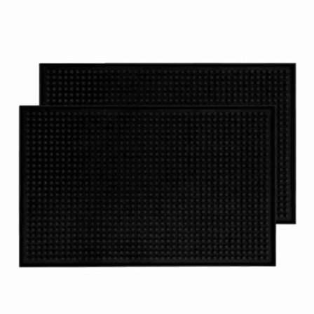 Varmeisolerende afløbsplade PVC sort tyk varme- og kuldebestandig drænende bordskåner til køkken hjem 2 stk.