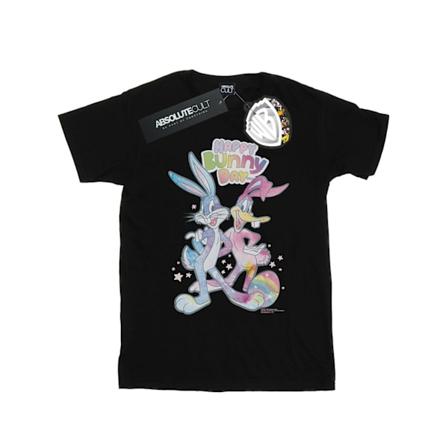 Looney Tunes Dam/Damer Bugs And Daffy Happy Bunny Day Cotto Black XL