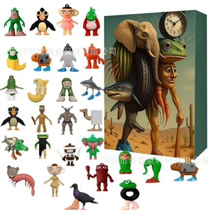 Italiensk Brainrot Adventskalender 2025 for barn - 24 stk. Heavy Sahur-sett for barn og voksne, Tralalero Tralala-inspirerte gaver for fans