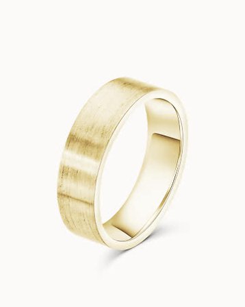 Wedding Ring Frank with Matte Surface 18K Yellow Gold - Wedding Rings from Vanbruun