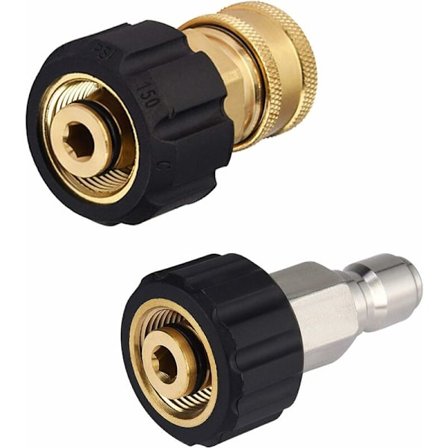 Adapter sæt til højtryksrenserslange M22 til 3/8 Quick Connect til højtryksrenserslange, 5000 PSI