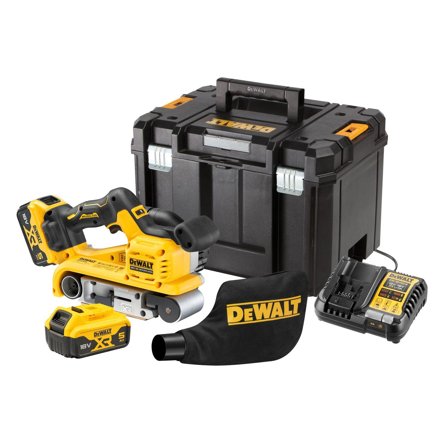 Dewalt DCW220P2-QW Båndsliber med batteri og oplader, Maskiner