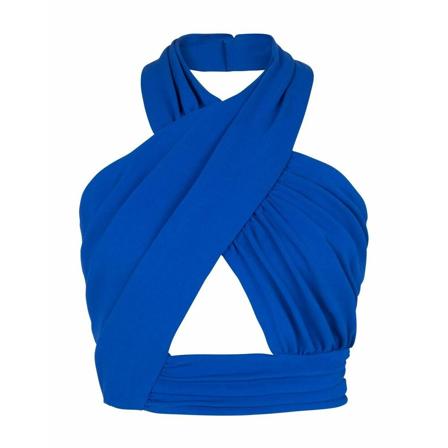 Balmain, Sleeveless Tops Blauw, Dames, Maat:S
