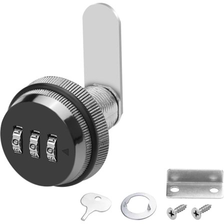 Digitaalinen yhdistelmälukko kaappiin, laatikkoon, postilaatikkoon (25mm, musta rauta)