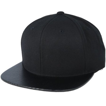 Yupoong - Svart snapback Keps - Carbon Black Snapback @ Hatstore