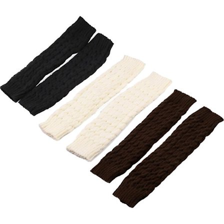 Leg Warmer Cable Fotløs Sokk Vinter Høy Leg Warmer For Kvinner Jenter