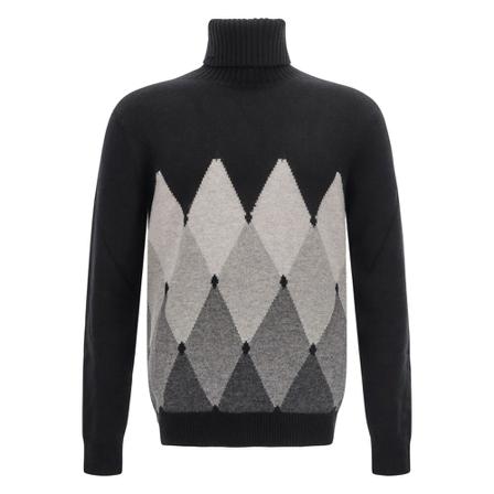 Ballantyne Jumper Sort, Herre Rullekraver