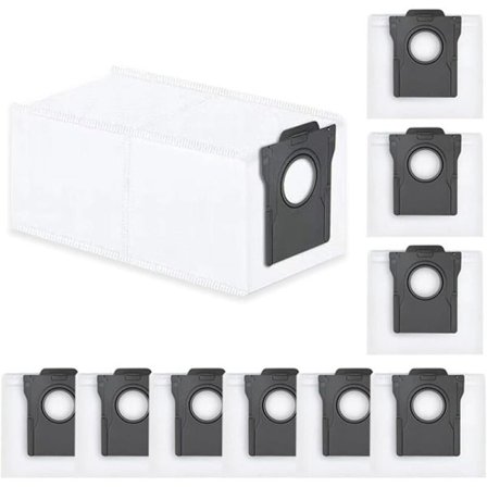 10 Ersättningsdammsugarpåsar (3,2L) Kompatibla med Dreame L10s Pro Ultra, L10s Ultra Gen 2, X40 Ultra, L40 Ultra, X30 Ultra, X50 Ultra, Mova E30 Ultra