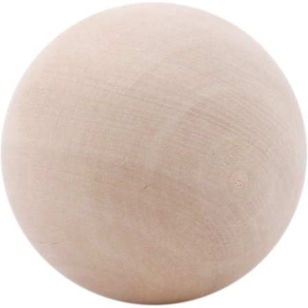 Naturlig rund hårdtræskugle, ubehandlet håndværkskugle til gør-det-selv håndværksprojektdekoration, træfarve, 6 cm