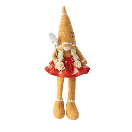 Juldekorationer par spetsig hatt pepparkaksgubbe långa ben docka ansiktslös docka Rudolph docka