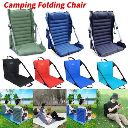 Bærbar Luftmadras Oppustelig Camping Foldbar Udendørs Stol Multi-vinkel Justerbar Høj Styrke Støtte Camping Vandreture Forsyninger