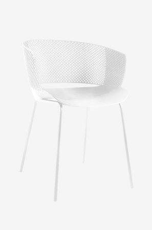 Kave Home - Tuolit Yeray, 4/pakk. - Valkoinen - Ruokapöydän tuolit - - Homeroom