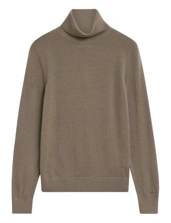 GANT Extrafine Merino Wool Turtleneck - Beige - XS
