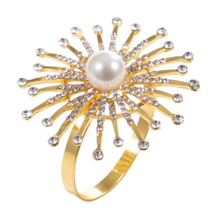 5 stk. europæisk stil solsikke serviet spænde metal serviet