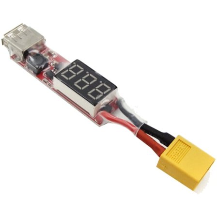 2S-6S XT60 til USB Lithium Lipo Batteri Oplader Konverter med Spændingsdisplay Adapterkort til Beskyttelse af Telefonfunktioner
