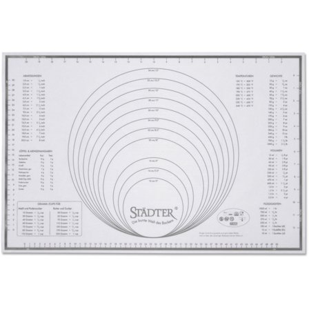 Städter Bageark i Glasfiber/Silikone Gradueret 60 cm x 40 cm | KitchenOne