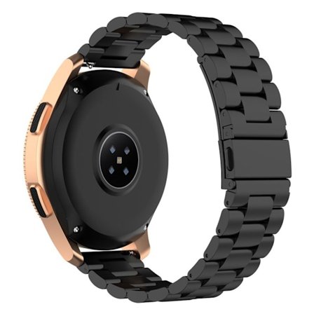 20 mm Samsung Galaxy Watch Active / Garmin Vivoactive 3 klockarmband i rostfritt stål - Svart