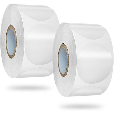 1000 stk. transparente runde etiketter 1 tomme kuvertetiketter transparente runde etiketter-