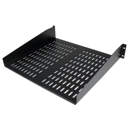 StarTech 2U Server Rack Shelf - Universal Vented Cantilever Tray for 19" Network Equipment Rack & Cabinet - Heavy Duty Steel - 50lb - 16" Deep
