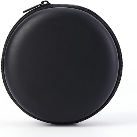 Beskyttende opbevaringsetui med hård skal til hovedtelefoner og ørepropper.
