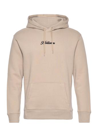 Hco. Guys Sweatshirts Hoodie Trøje Creme Hollister