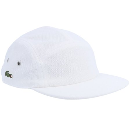 Lacoste - White 5panel Czapka Z Daszkiem - Cap Knit White 5-Panel @ Hatstore