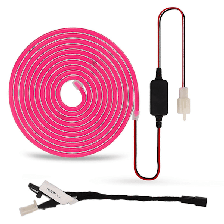 Front Trunk Frunk LED Surround Lysstripe Sett Erstatning for Tesla Model S X 2012?2022 Rosa