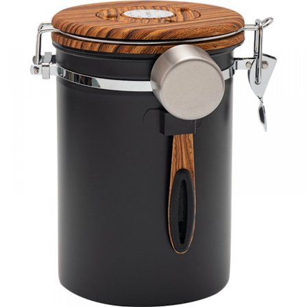 (Svart) Kaffe Pulver Lufttett Boks Spiskammer Oppbevaring Hyller Til Å Gå Beholdere Med Lokk Lufttette Matbeholdere Kaffe Bønnebeholder