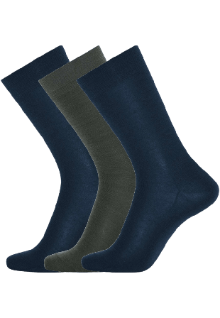 Dovre Ekologisk Ull, Strumpor, 3-pack, Navy Strumpor Herr Flerfärgad 48/50